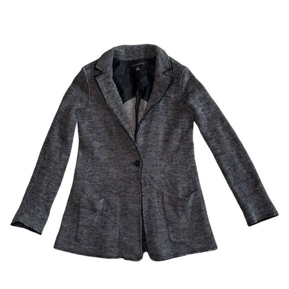 Banana Republic Women's Unstructured Blazer In Grey - Wool Blend Size Medium - Picture 4 of 7